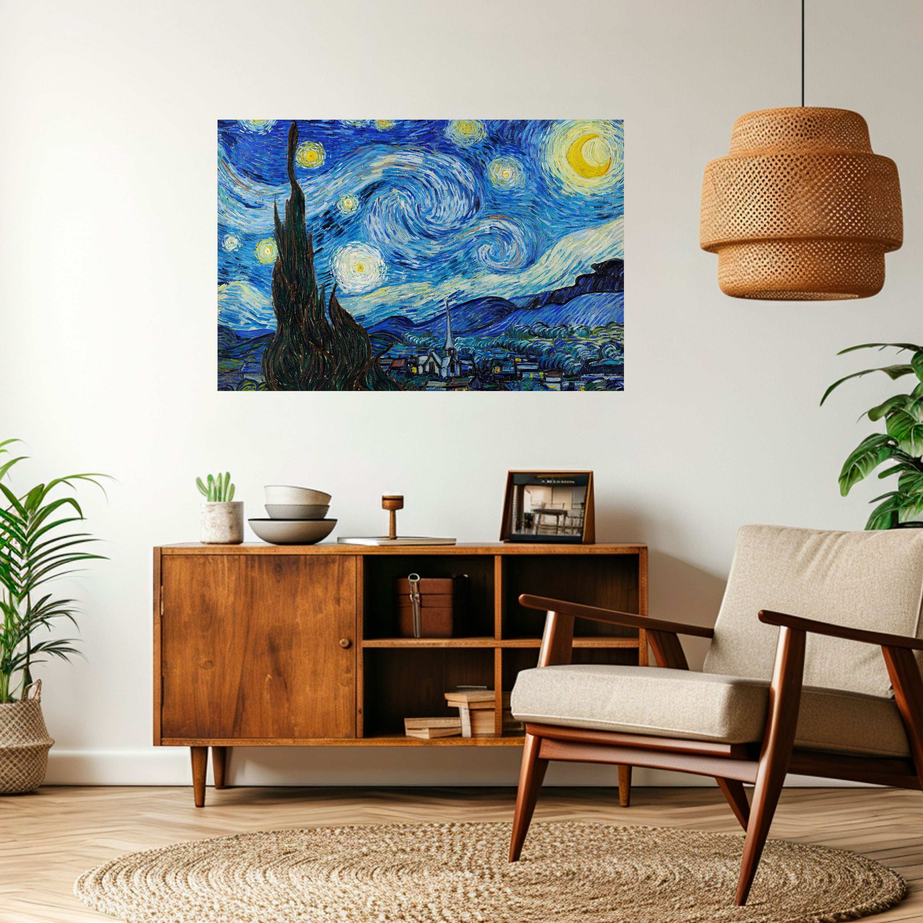 STARRY NIGHT Peel and Stick Horizontal Poster