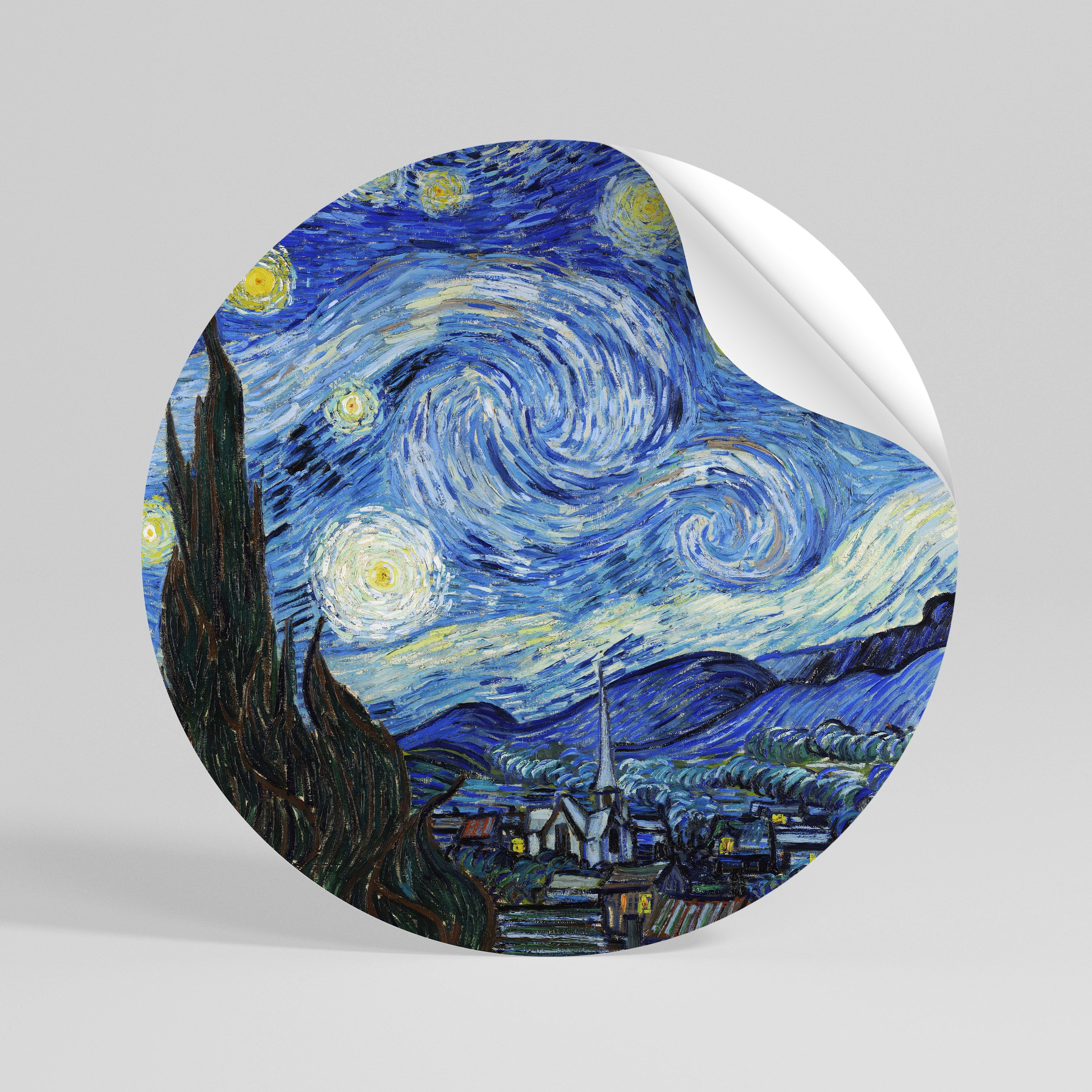 STARRY NIGHT Autocolante Redondo Removível