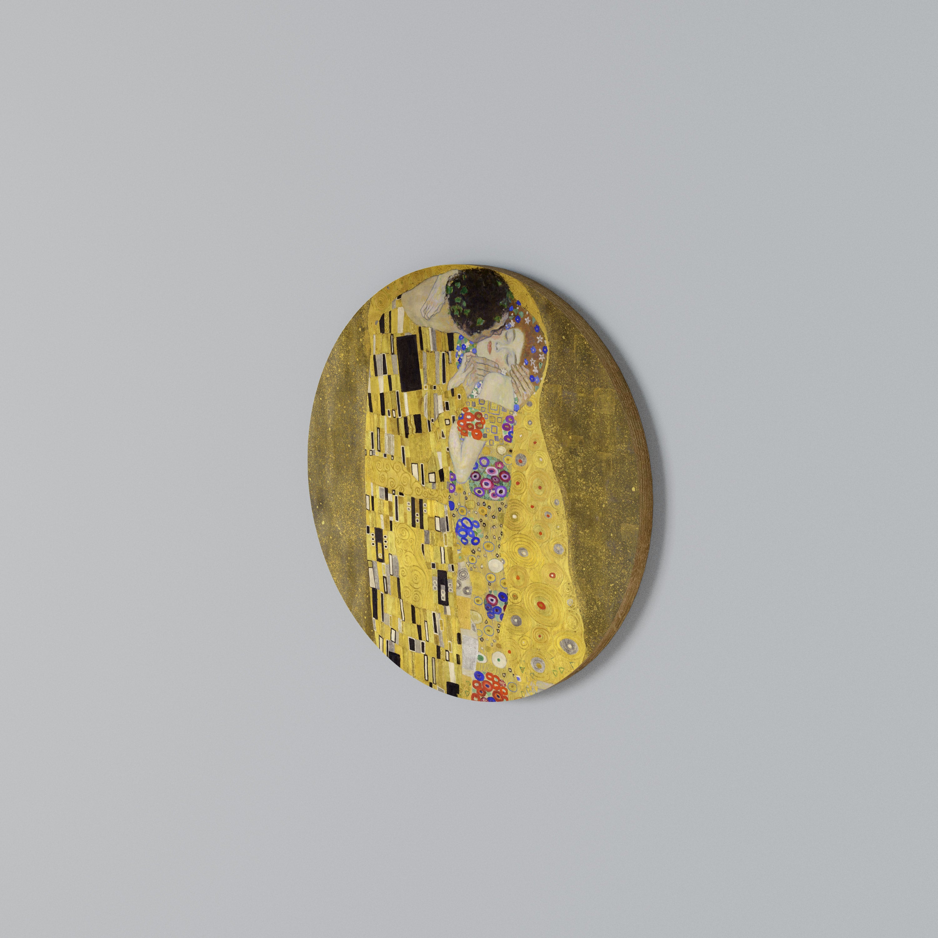 THE KISS Arte de Parede Redonda