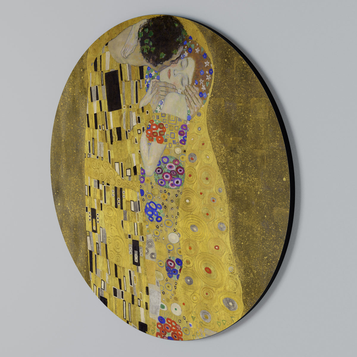 THE KISS Arte de Parede Redonda