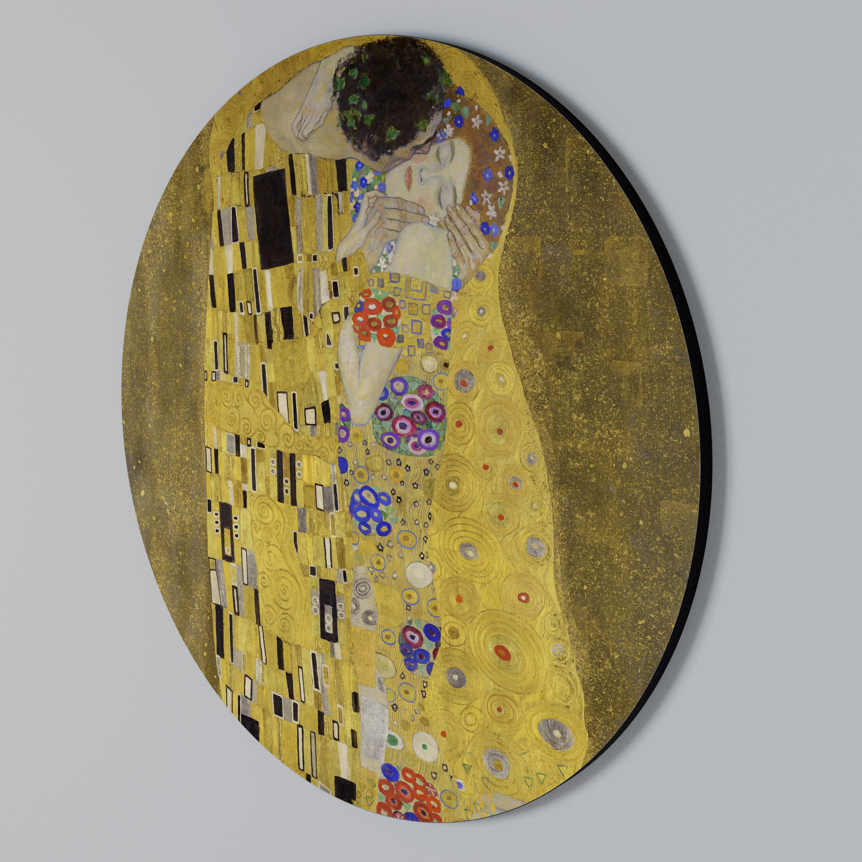 THE KISS Arte de Parede Redonda