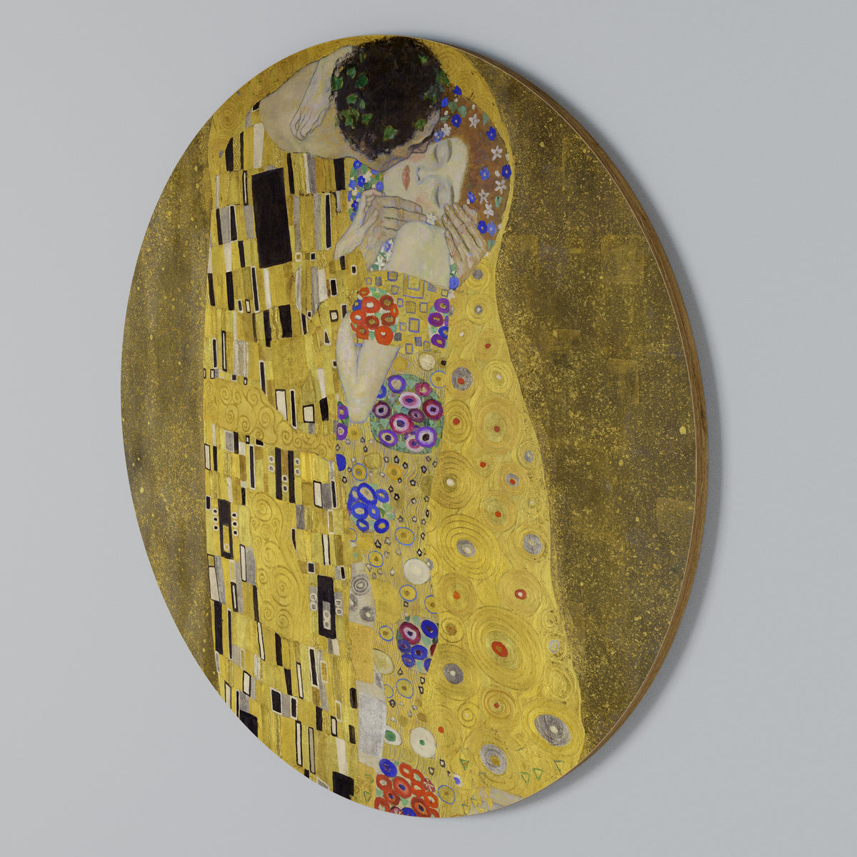 THE KISS Arte de Parede Redonda