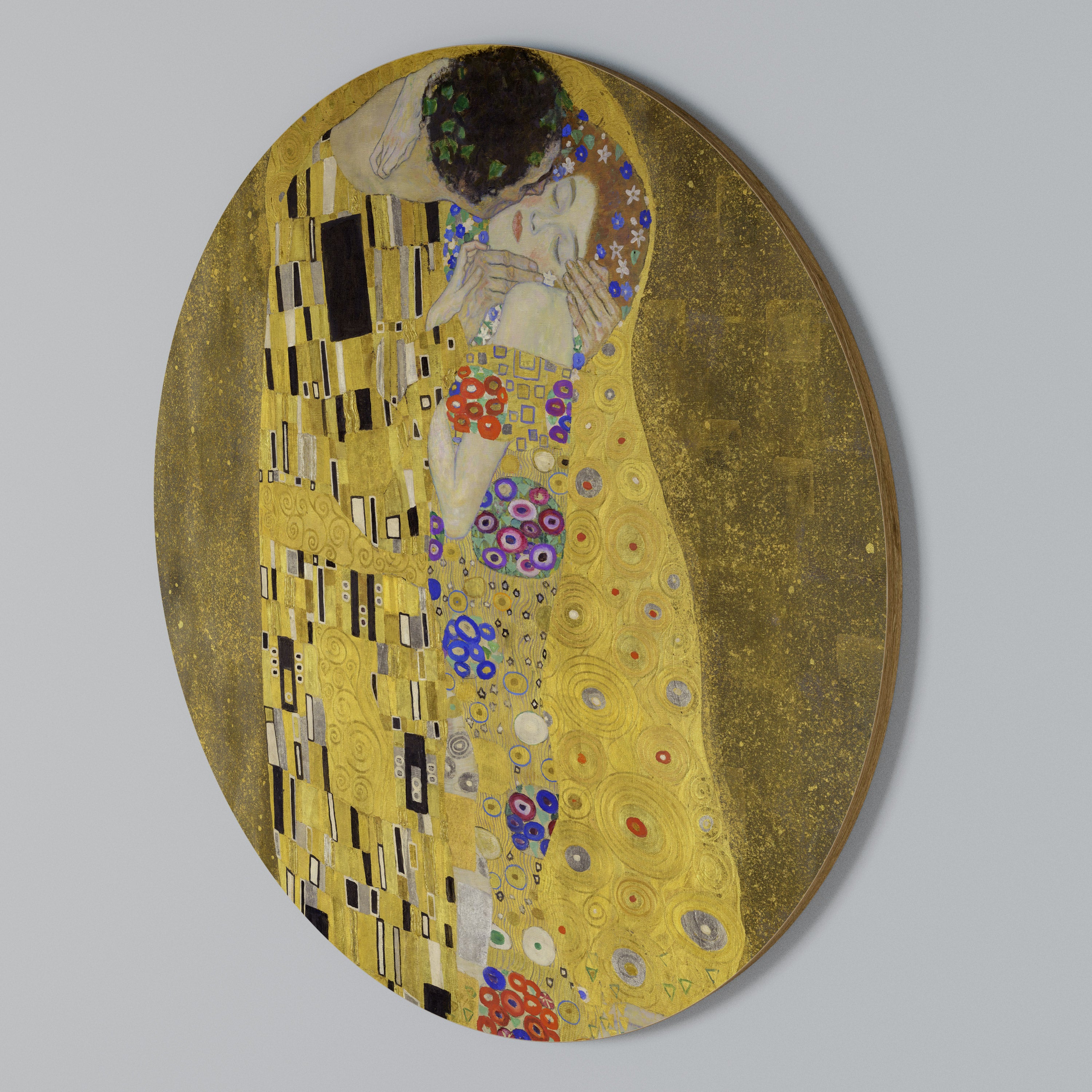 THE KISS Arte de Parede Redonda