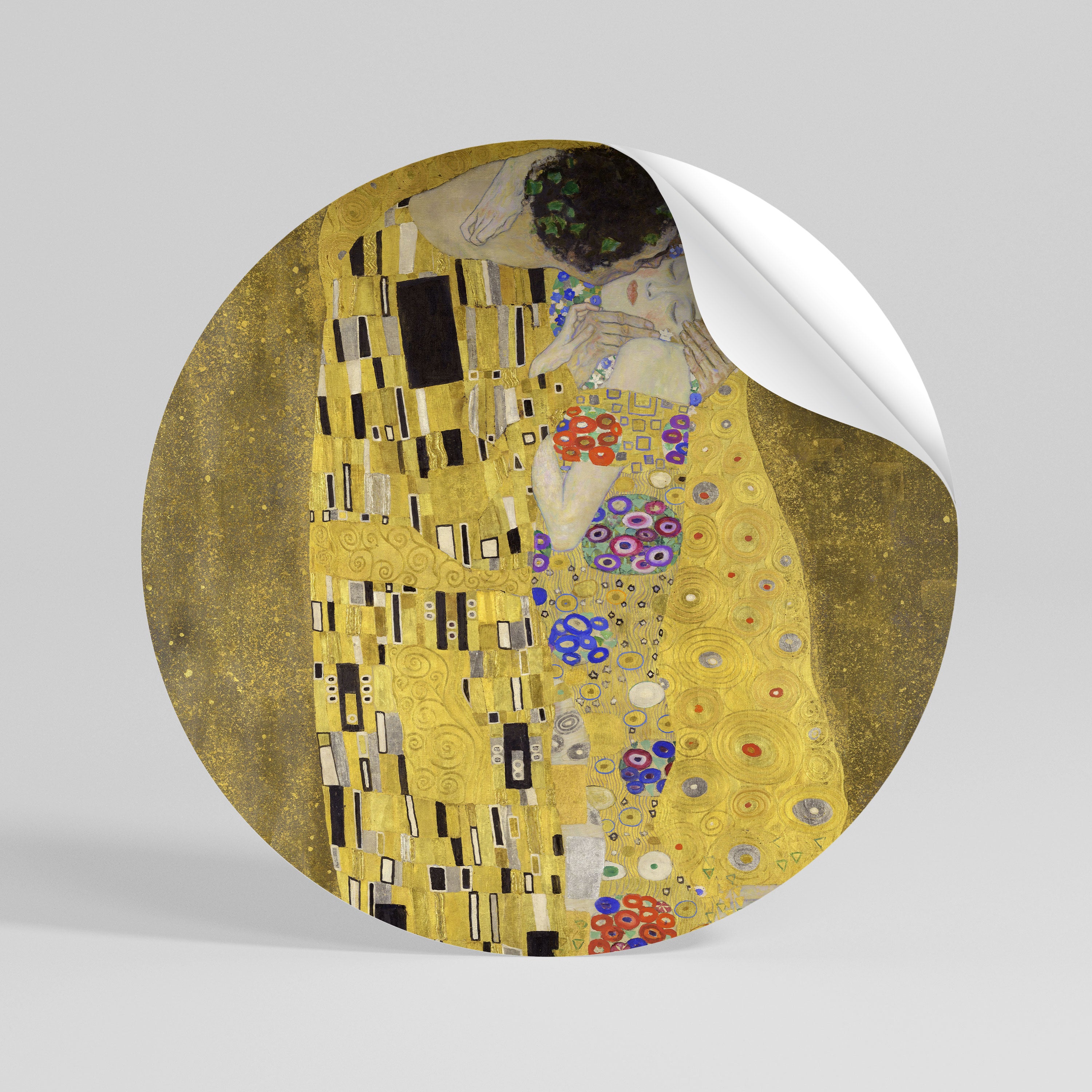 THE KISS Autocolante Redondo Removível