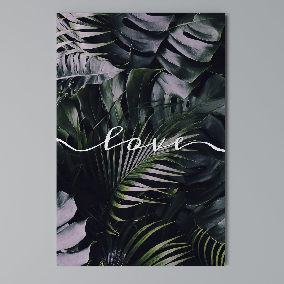 LOVE IN LEAVES Quadro em tela vertical
