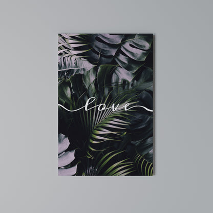 LOVE IN LEAVES Quadro em tela vertical
