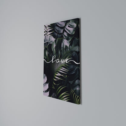 LOVE IN LEAVES Quadro em tela vertical