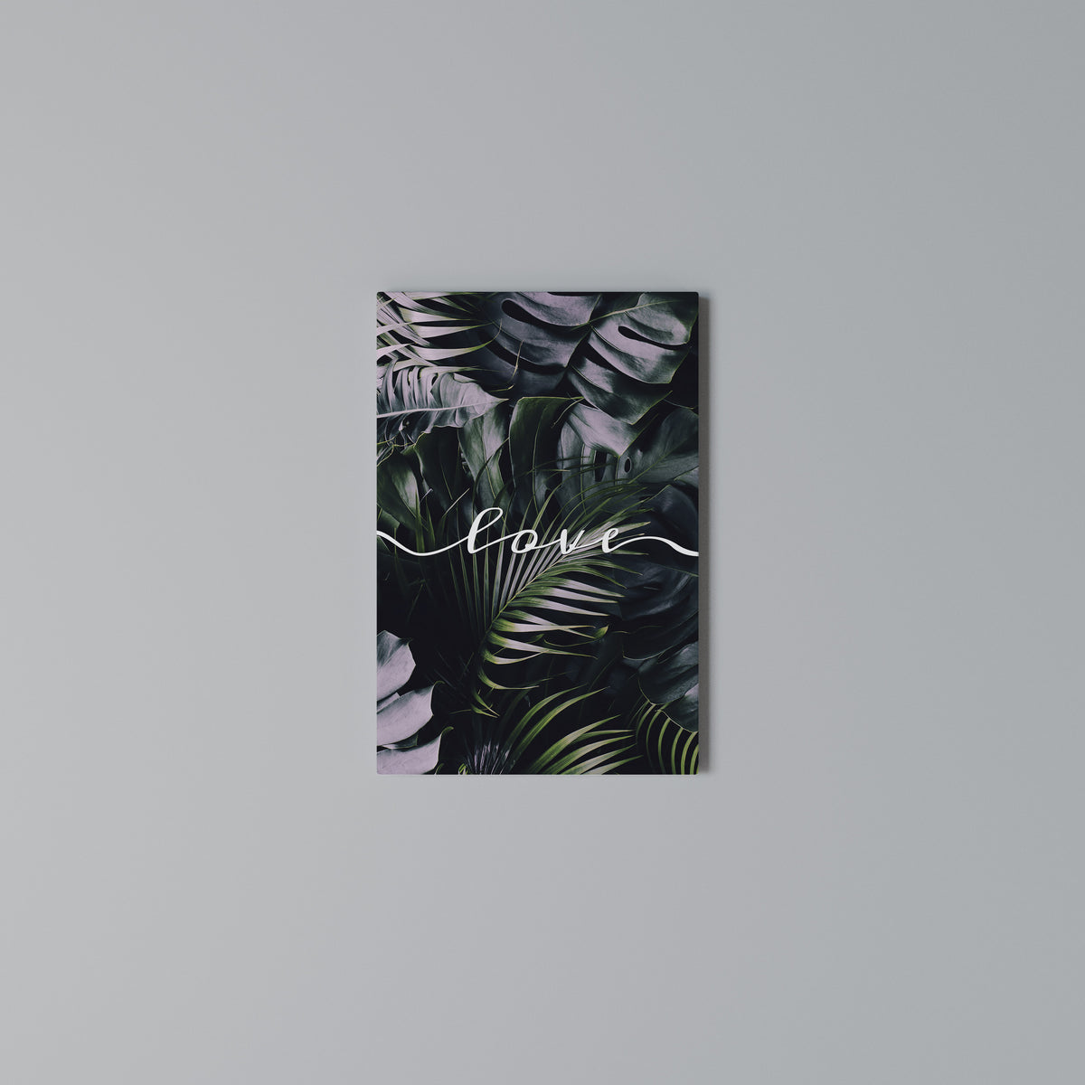 LOVE IN LEAVES Quadro em tela vertical