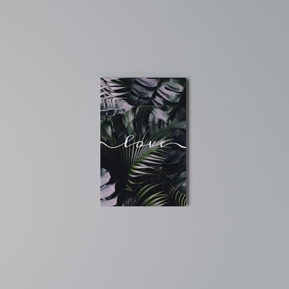 LOVE IN LEAVES Quadro em tela vertical