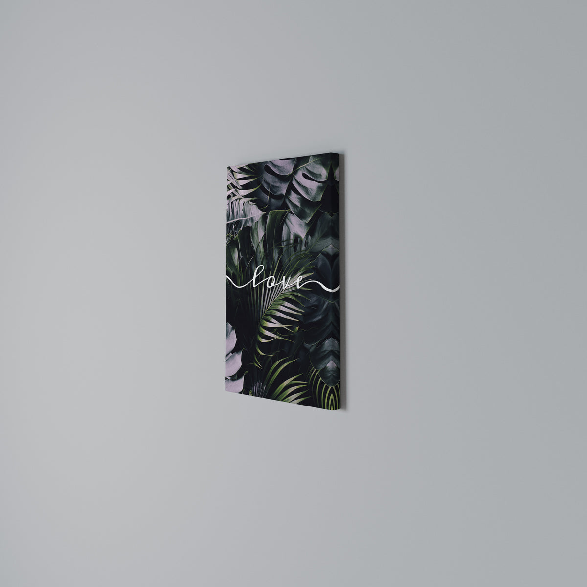 LOVE IN LEAVES Quadro em tela vertical