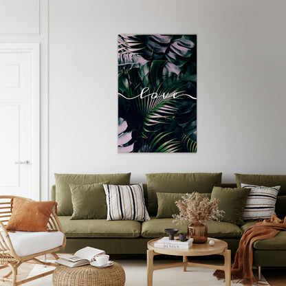 LOVE IN LEAVES Quadro em tela vertical