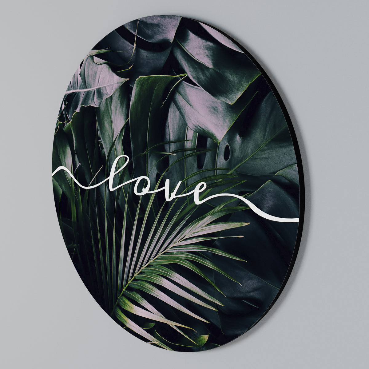 LOVE IN LEAVES Arte de Parede Redonda