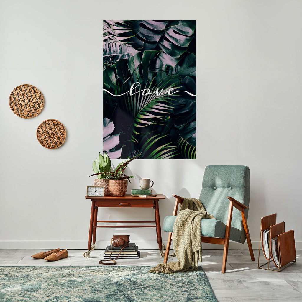 LOVE IN LEAVES Poster Vertical Autocolante