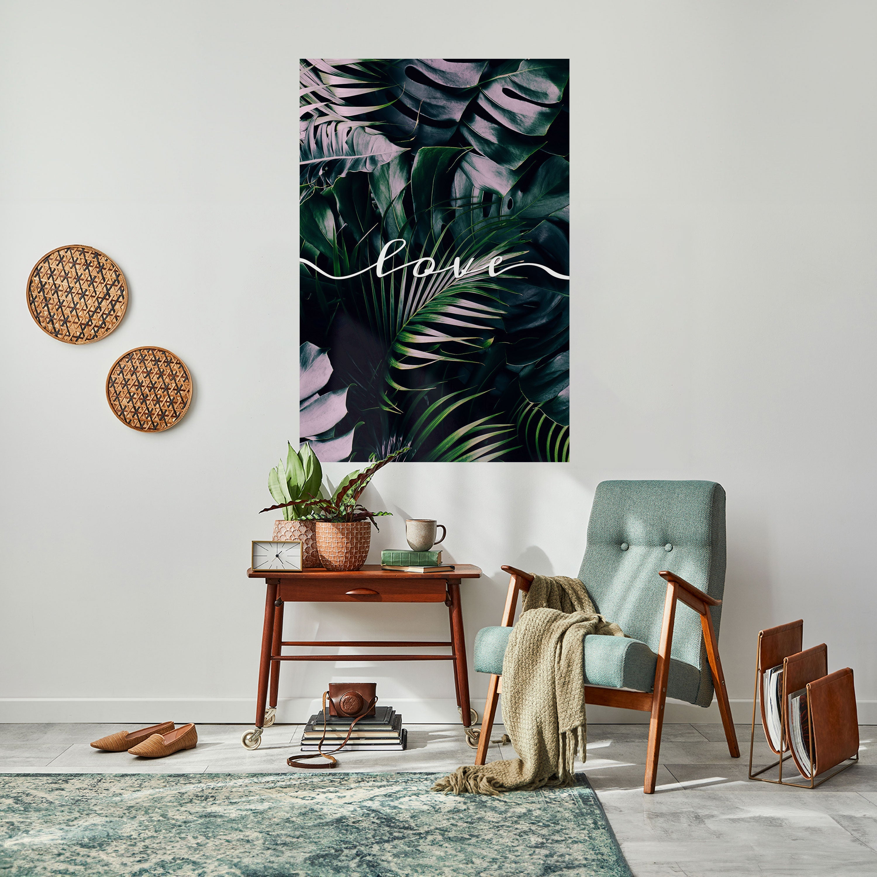 LOVE IN LEAVES Poster Vertical Autocolante