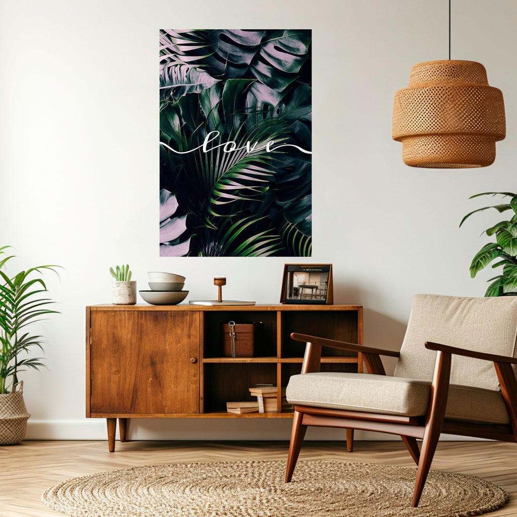 LOVE IN LEAVES Poster Vertical Autocolante