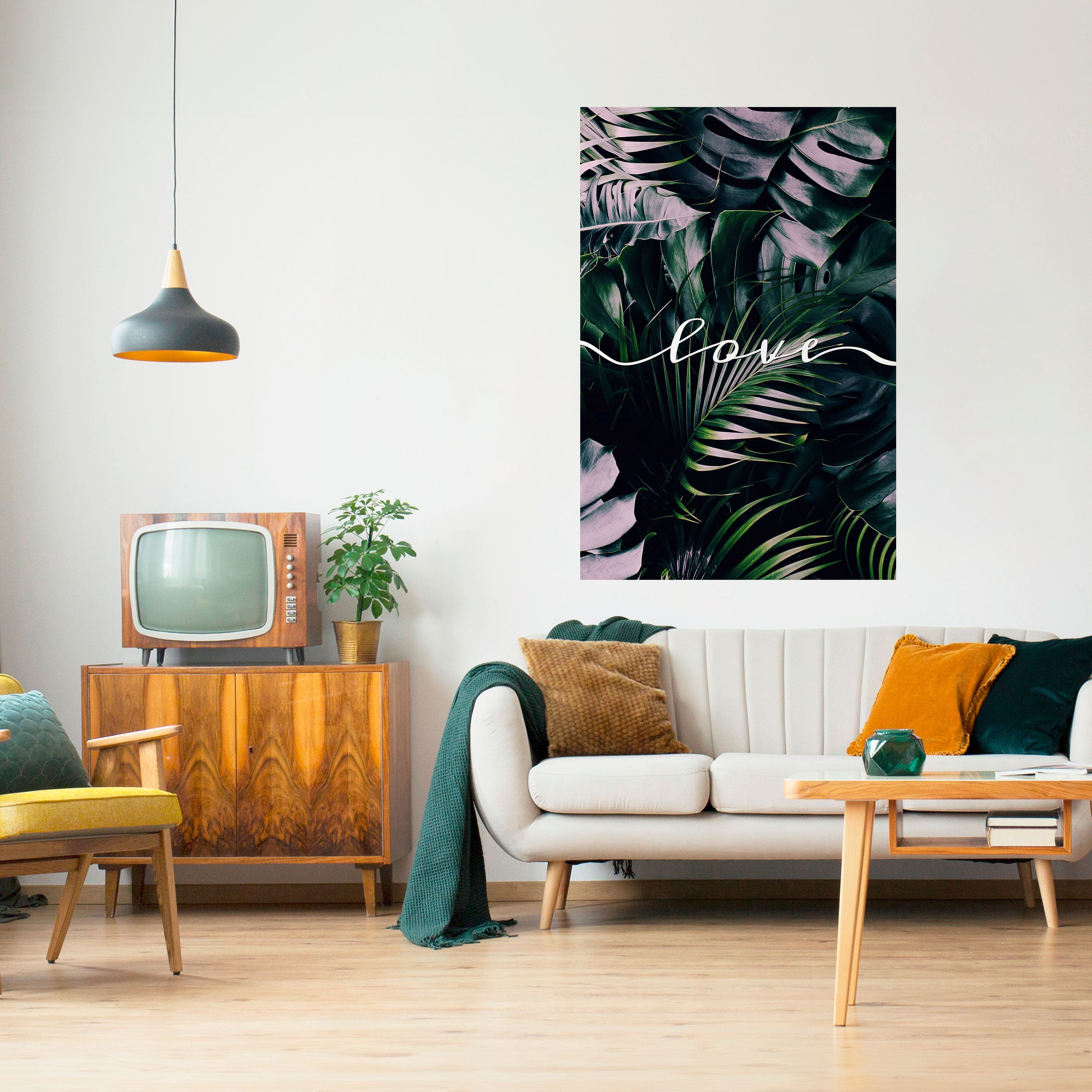 LOVE IN LEAVES Poster Vertical Autocolante