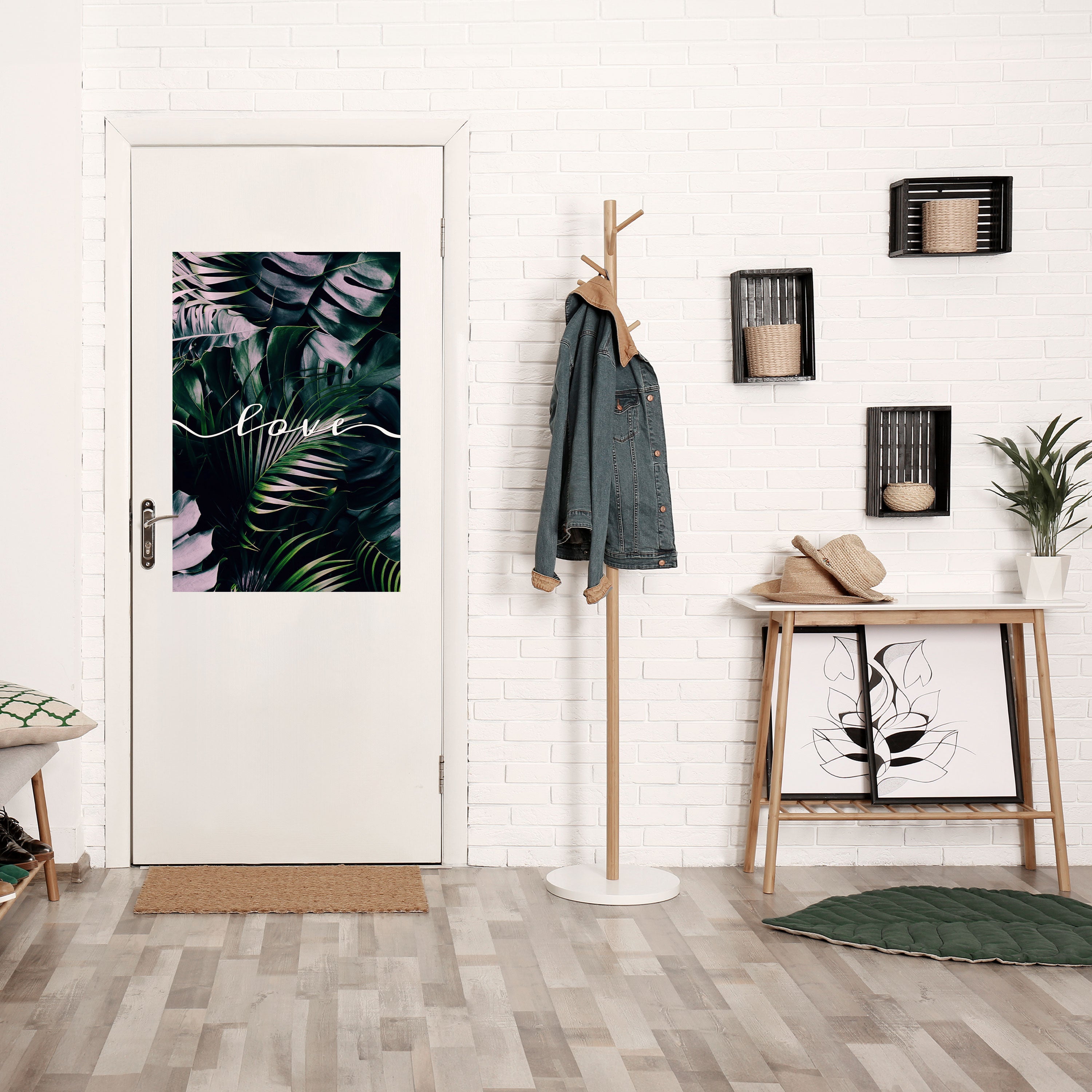 LOVE IN LEAVES Poster Vertical Autocolante