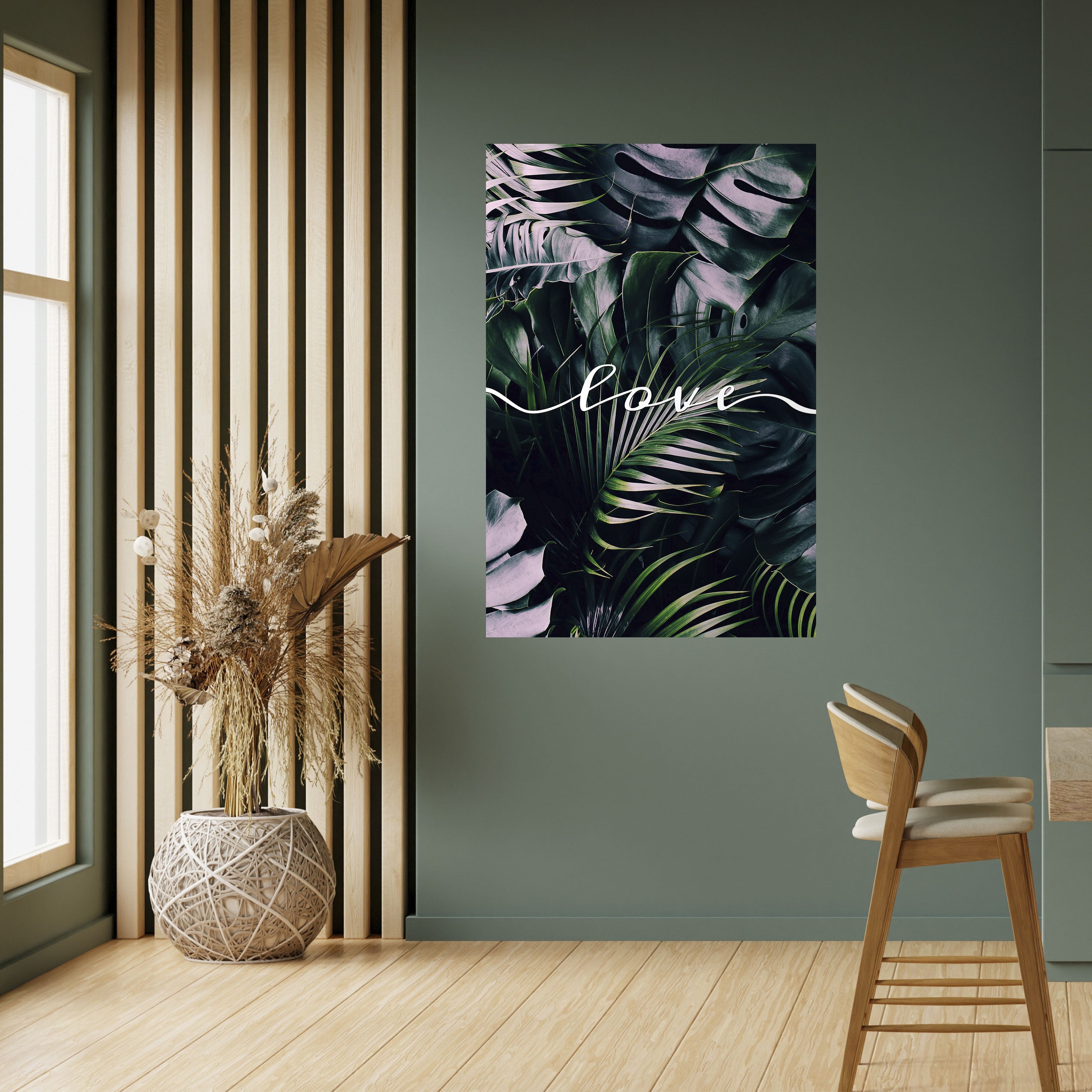 LOVE IN LEAVES Poster Vertical Autocolante