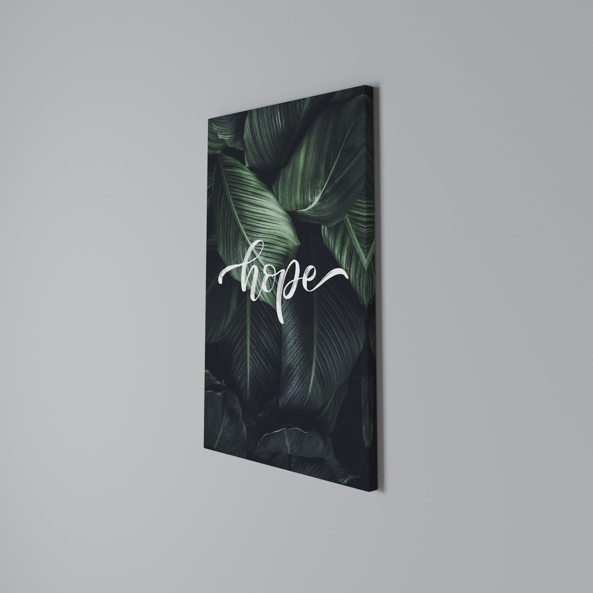 GREEN WHISPERS OF HOPE Vertical Canvas Print