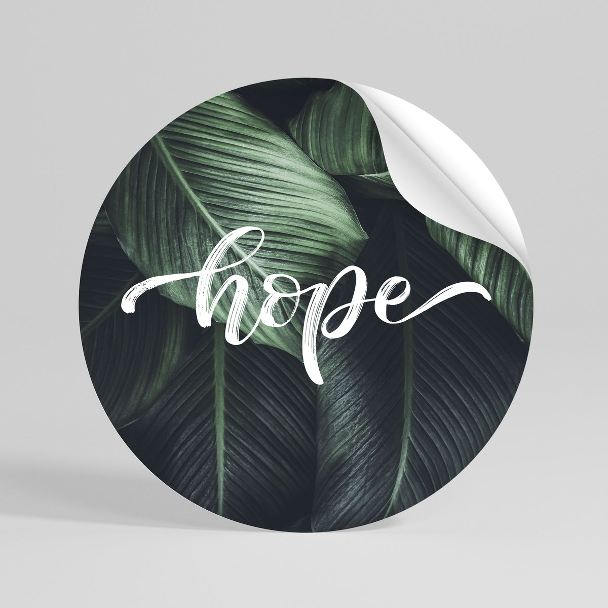 GREEN WHISPERS OF HOPE Autocolante Redondo Removível