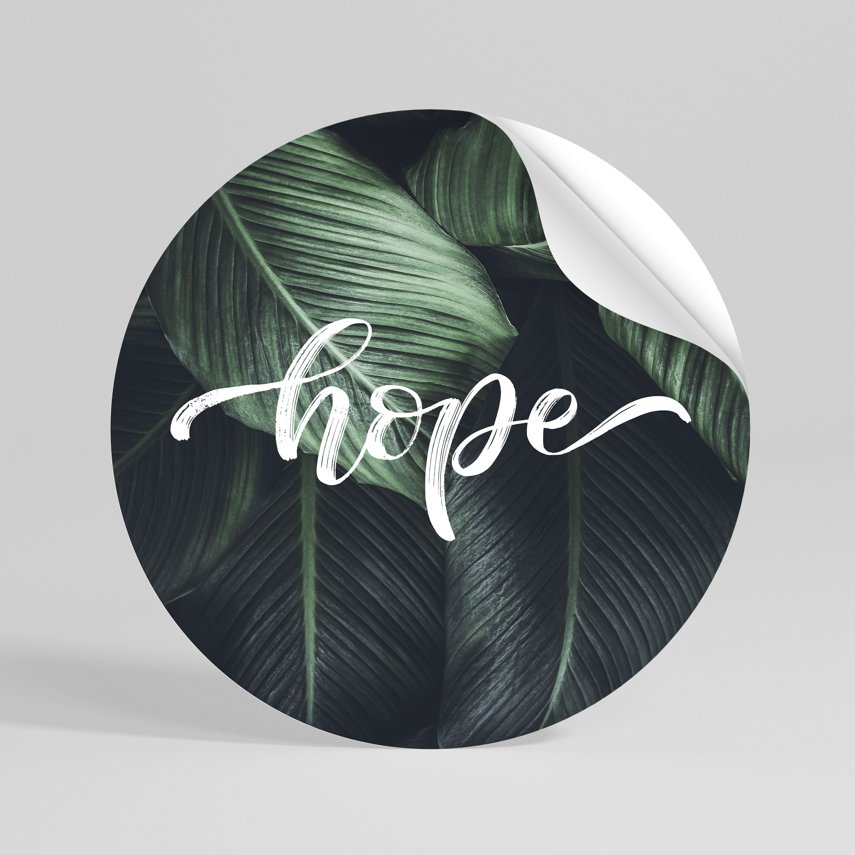 GREEN WHISPERS OF HOPE Autocolante Redondo Removível