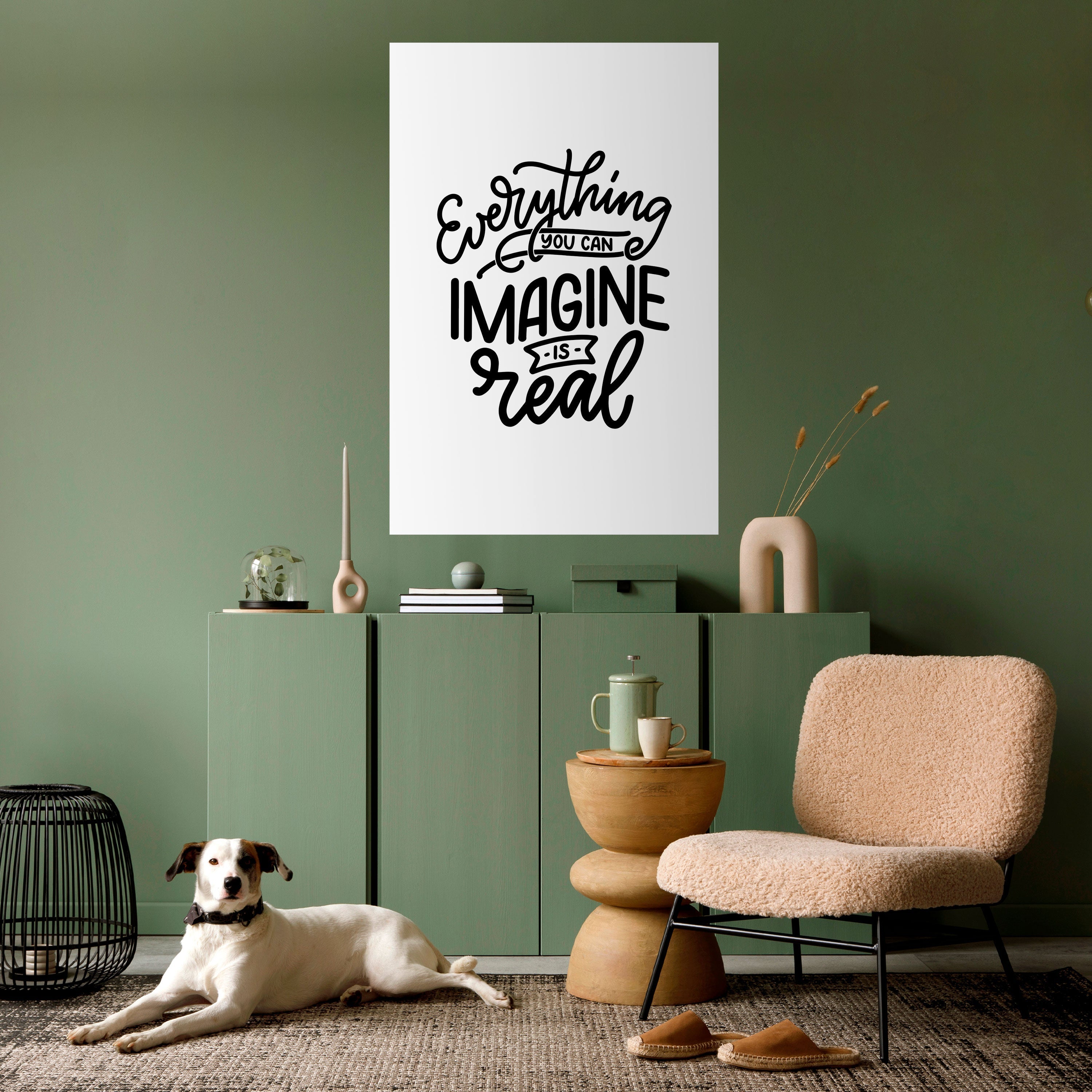 DREAMS BECOME REALITY Peel and Stick Vertical Poster