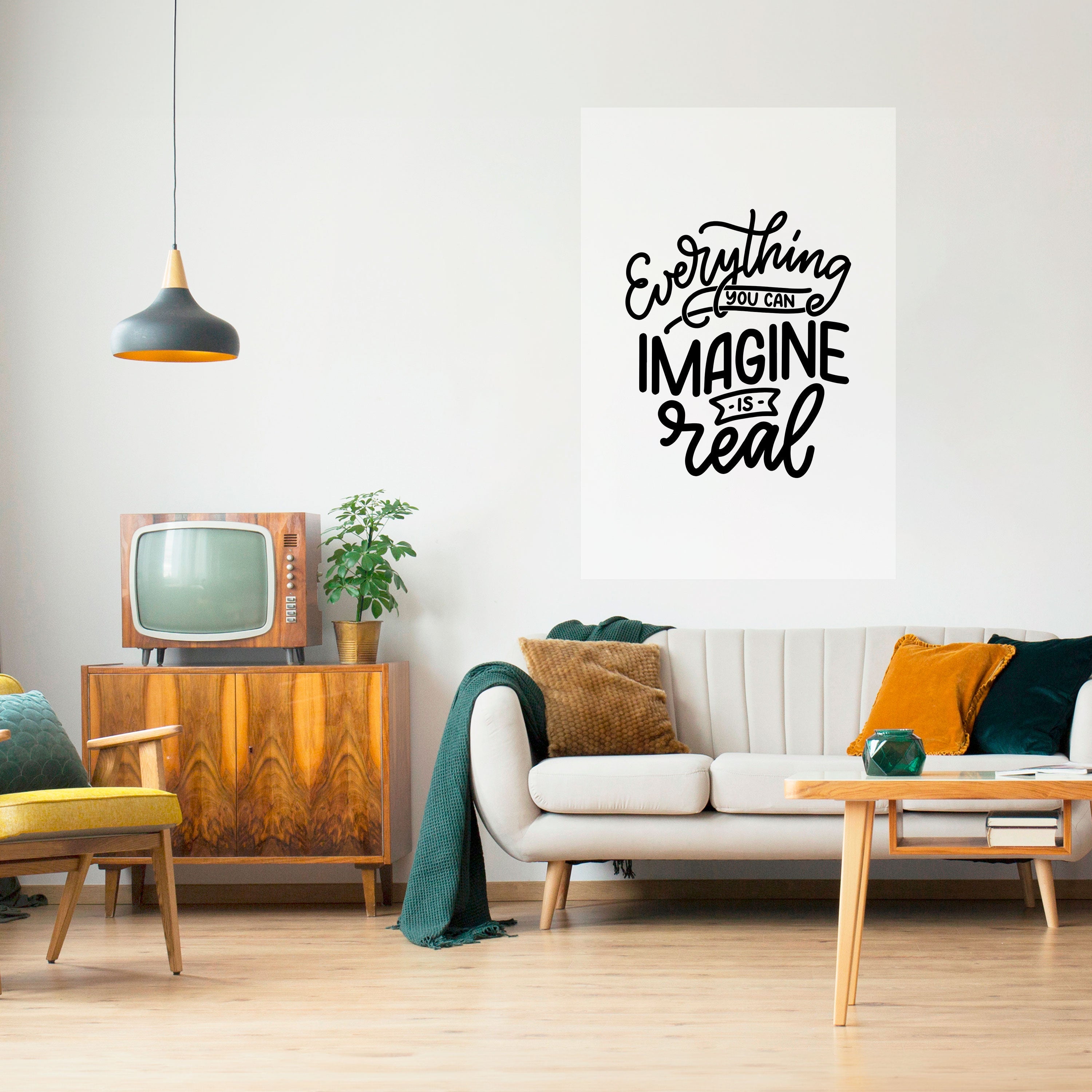 DREAMS BECOME REALITY Poster Vertical Autocolante