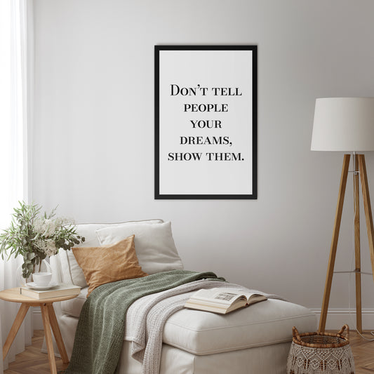 DREAMS IN ACTION Quadro em tela vertical