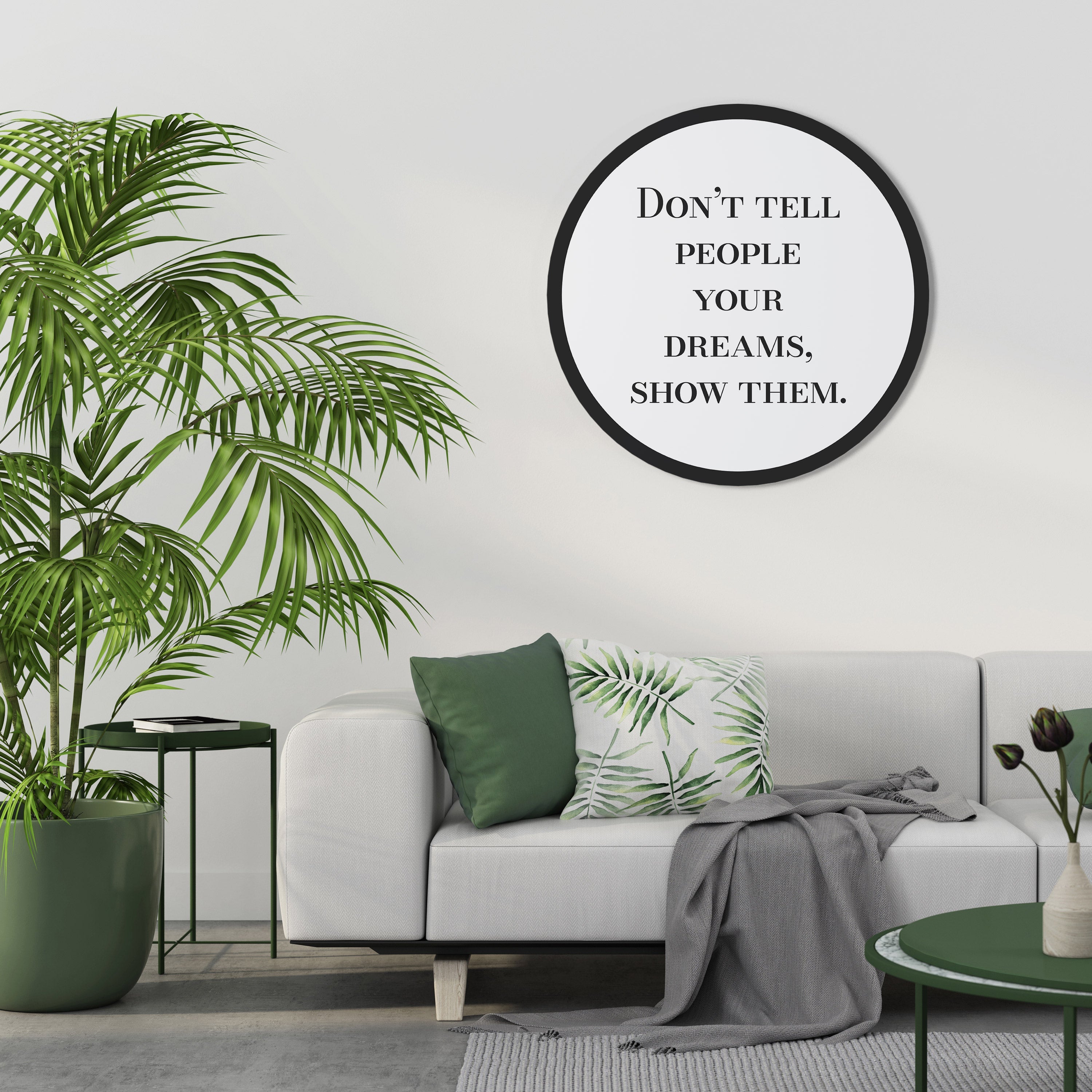 DREAMS IN ACTION Quadro Redondo Decorativo
