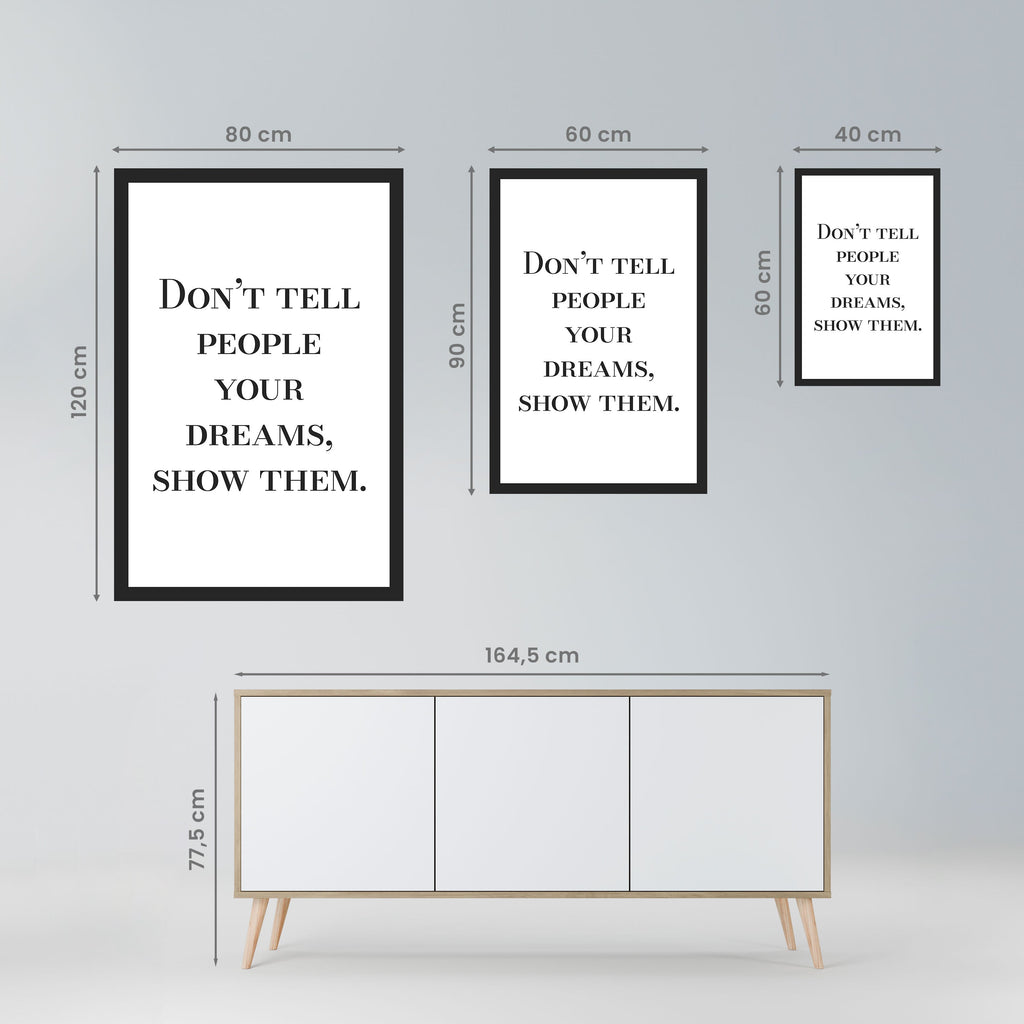 DREAMS IN ACTION Peel and Stick Vertical Poster