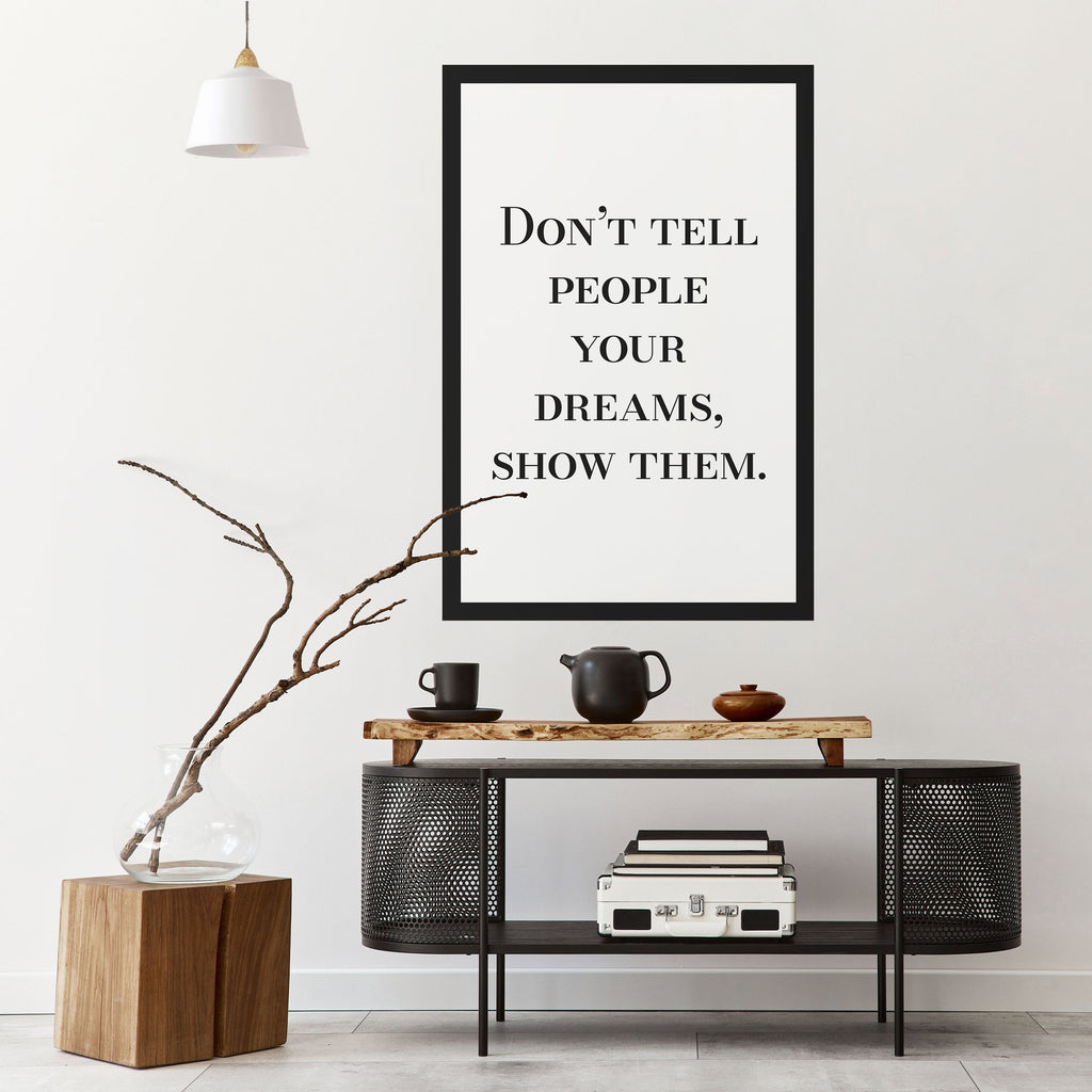 DREAMS IN ACTION Peel and Stick Vertical Poster