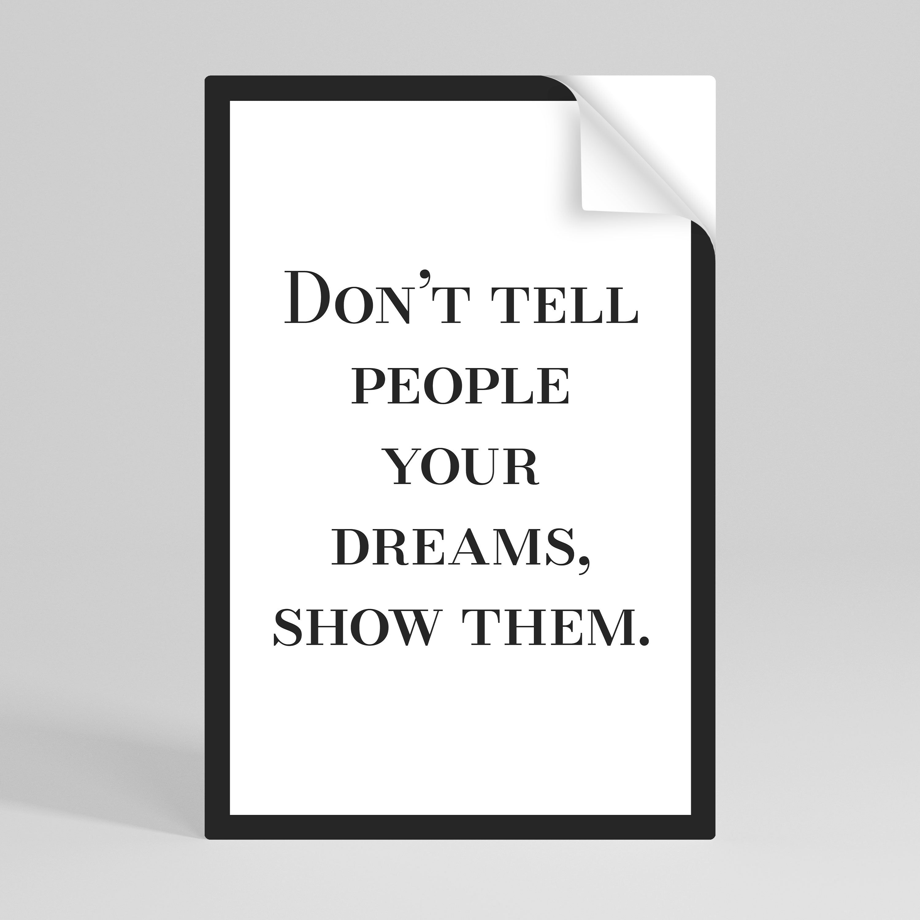 DREAMS IN ACTION Poster Vertical Autocolante