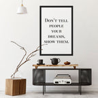 DREAMS IN ACTION Peel and Stick Vertical Poster