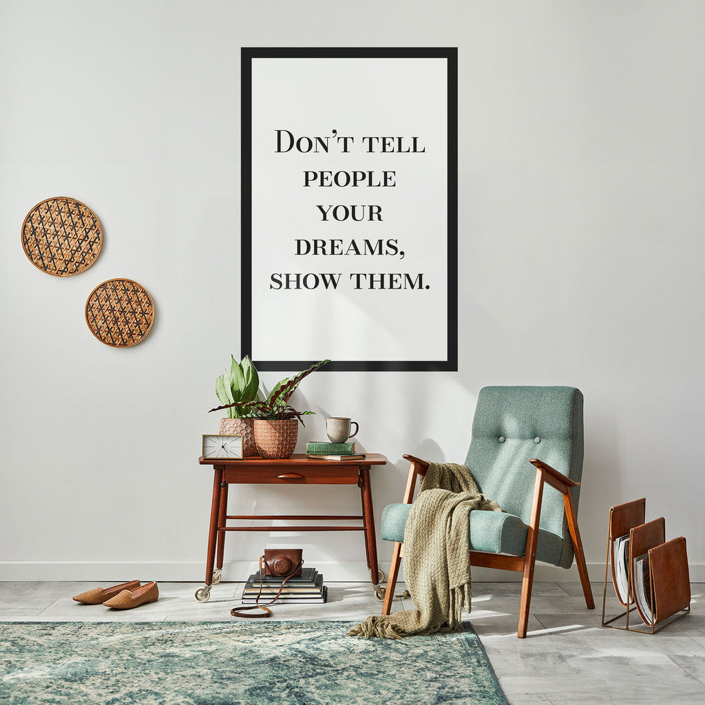 DREAMS IN ACTION Peel and Stick Vertical Poster