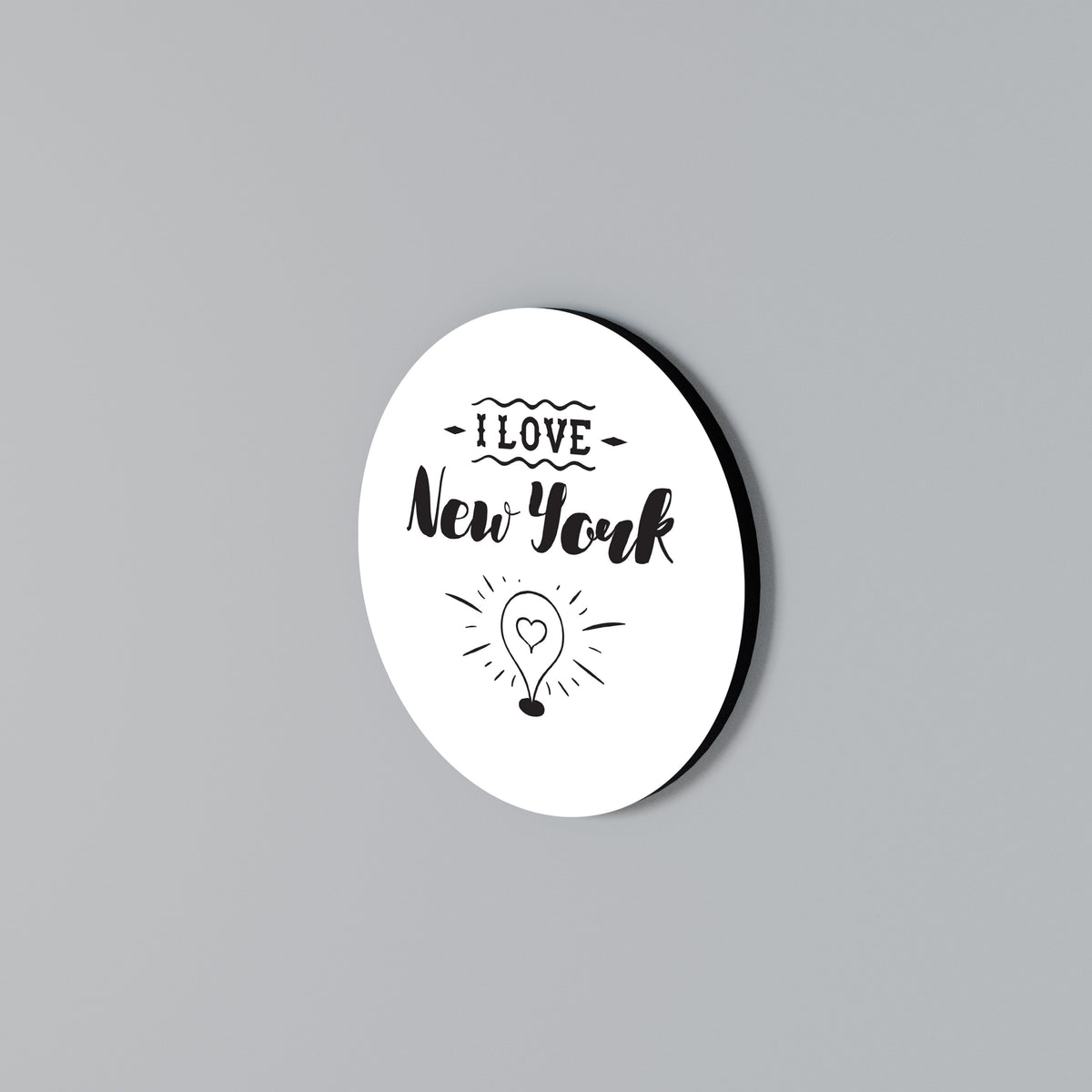 I LOVE NEW YORK Arte de Parede Redonda