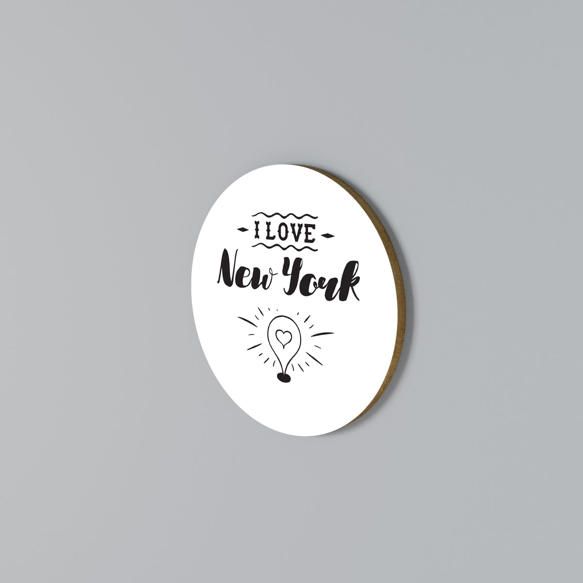 I LOVE NEW YORK Arte de Parede Redonda