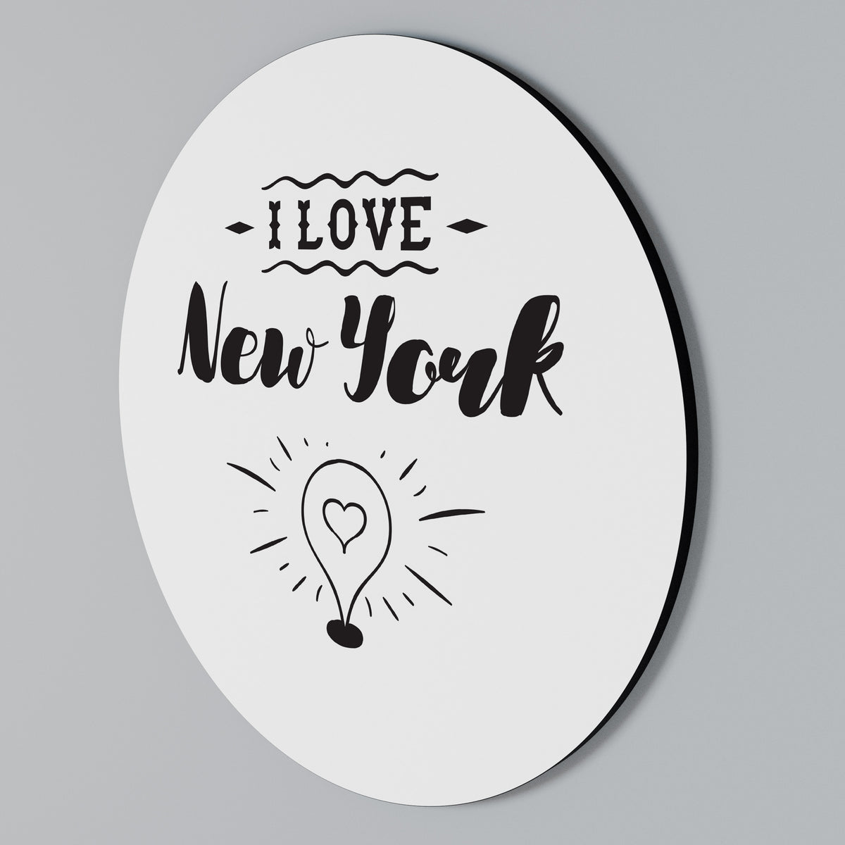 I LOVE NEW YORK Arte de Parede Redonda