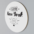 I LOVE NEW YORK Arte de Parede Redonda