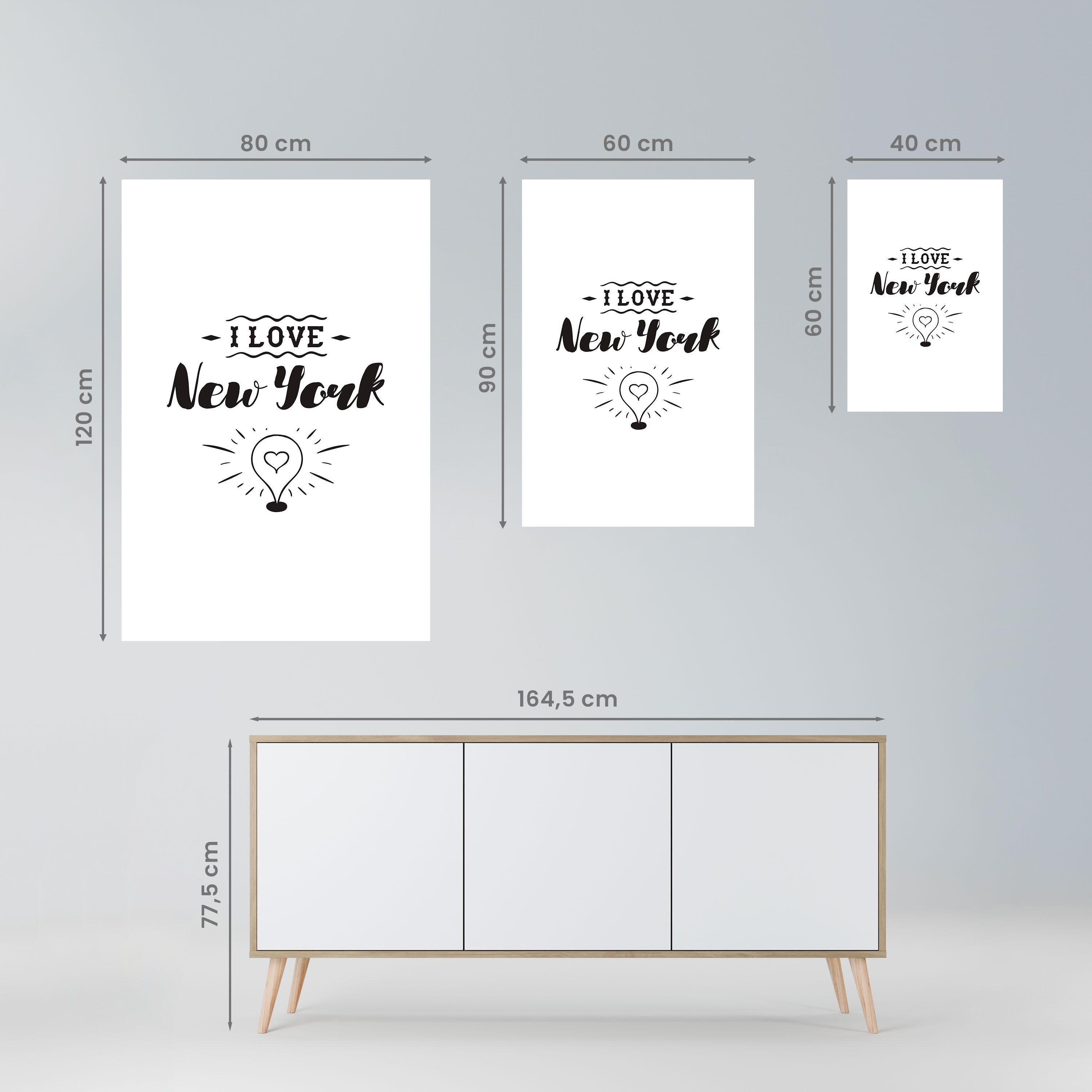 I LOVE NEW YORK Poster Vertical Autocolante