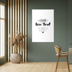 I LOVE NEW YORK Poster Vertical Autocolante