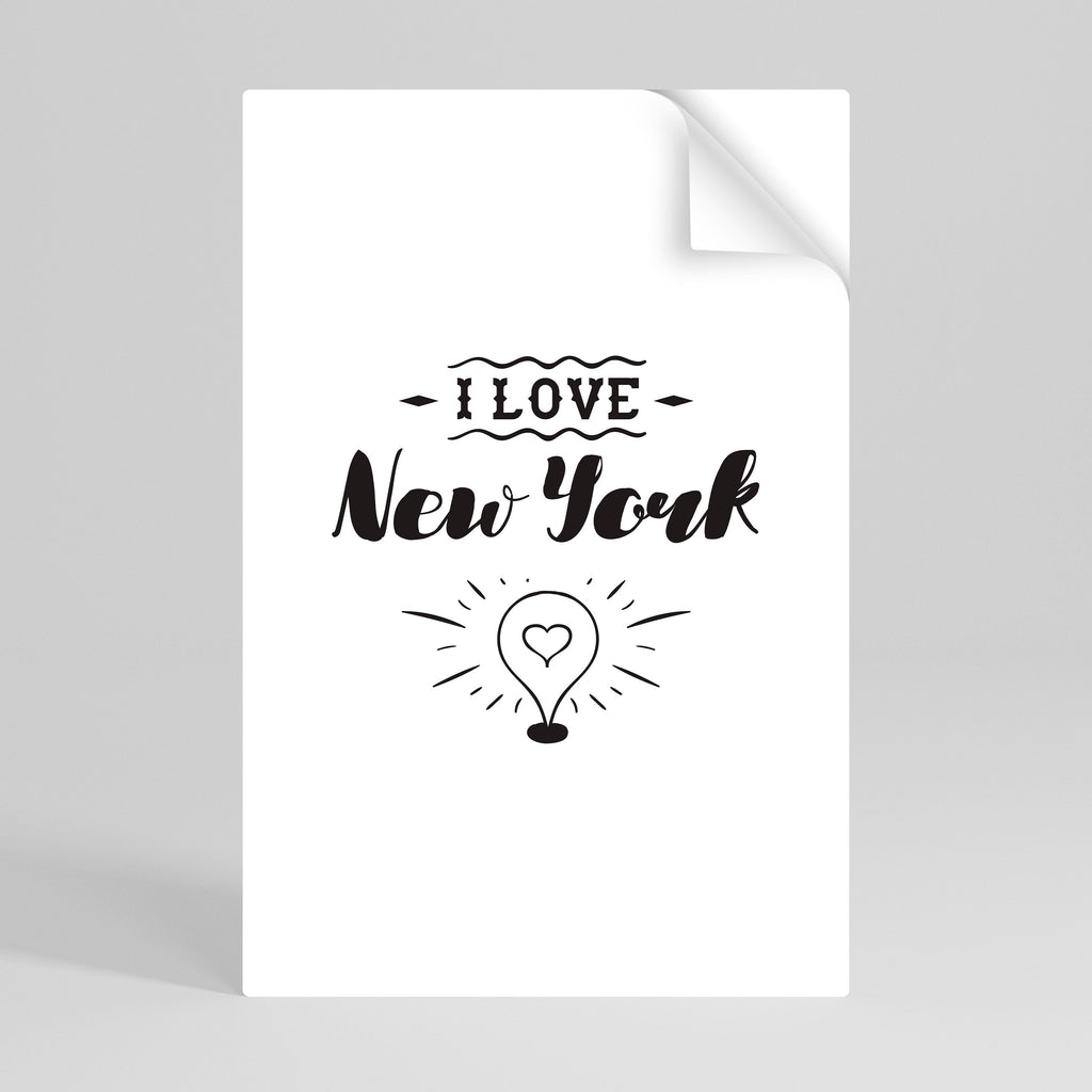 I LOVE NEW YORK Poster Vertical Autocolante