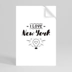I LOVE NEW YORK Poster Vertical Autocolante