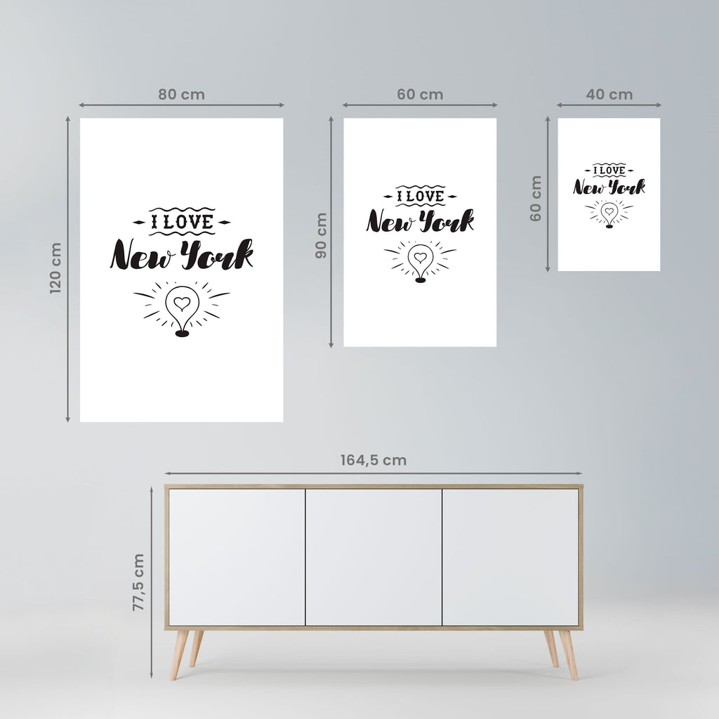 I LOVE NEW YORK Poster Vertical Autocolante