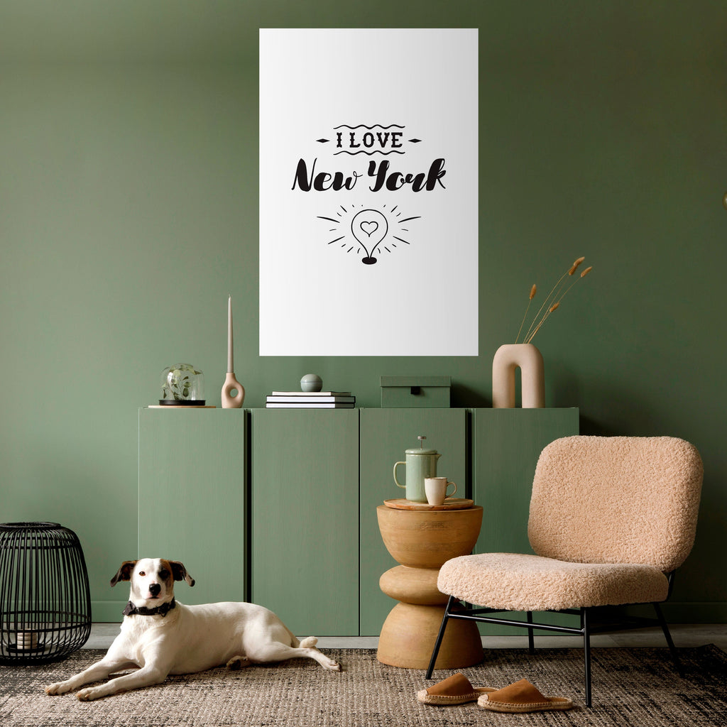 I LOVE NEW YORK Poster Vertical Autocolante