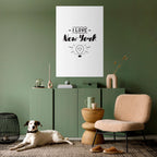 I LOVE NEW YORK Poster Vertical Autocolante