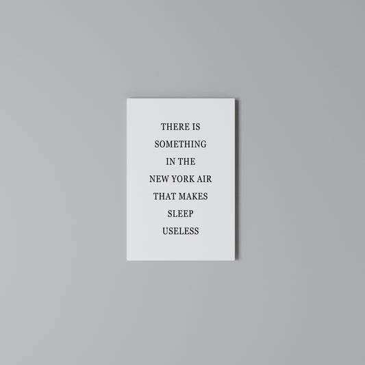 NEW YORK NIGHTS UNREST Quadro em tela vertical