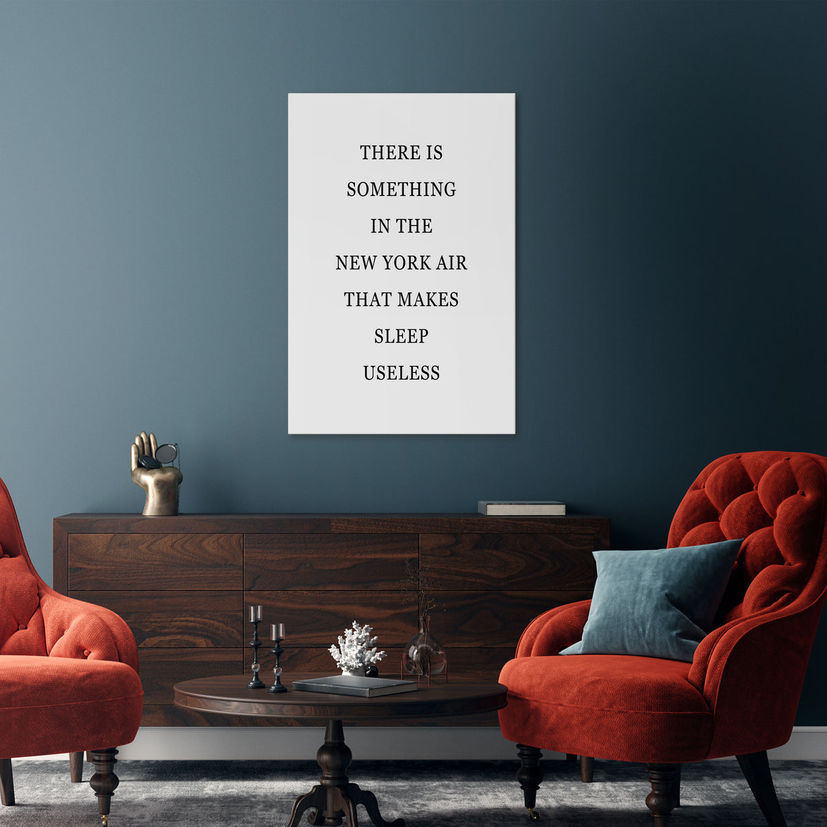 NEW YORK NIGHTS UNREST Quadro em tela vertical