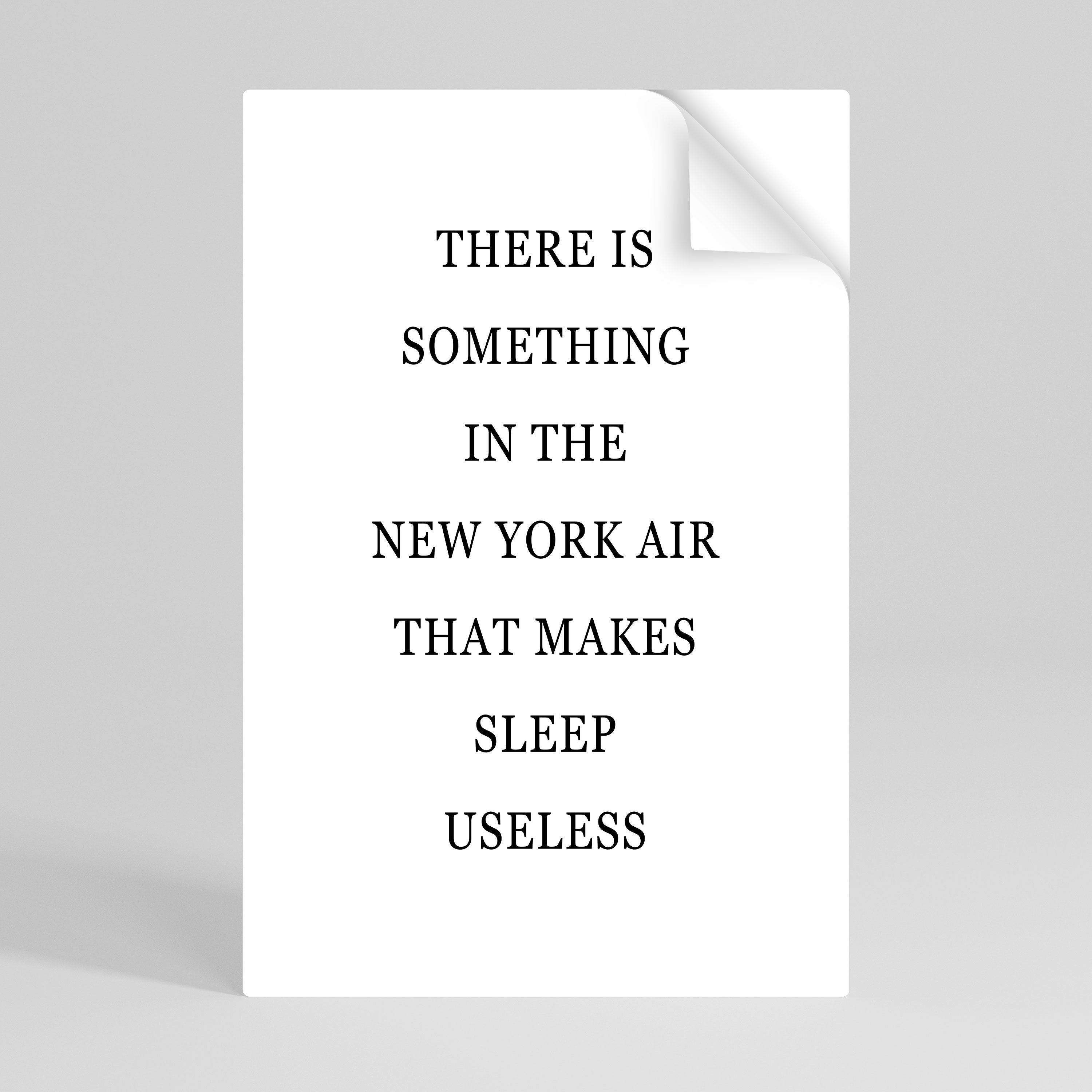 NEW YORK NIGHTS UNREST Poster Vertical Autocolante