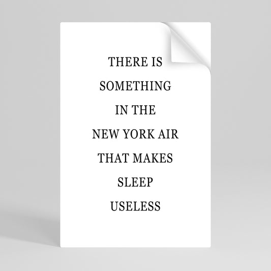 NEW YORK NIGHTS UNREST Póster Autocolante Vertical
