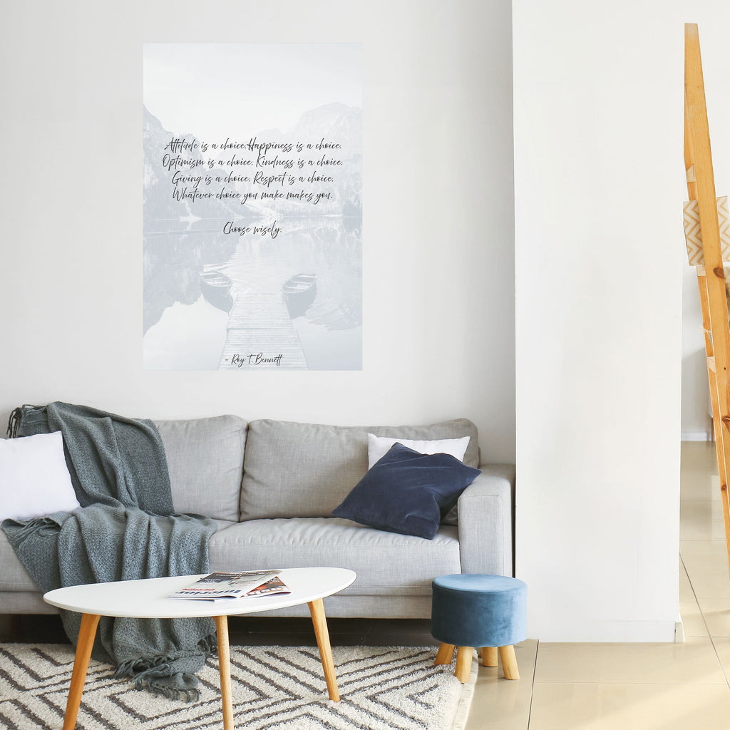 CHOICES IN REFLECTION Peel and Stick Vertical Poster